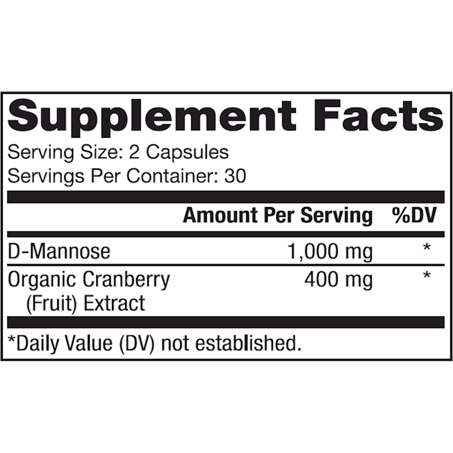 Dr. Mercola D-Mannose and Cranberry Extract